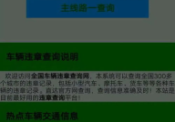 输入姓名查询违章,轻松掌握个人交通违法记录”